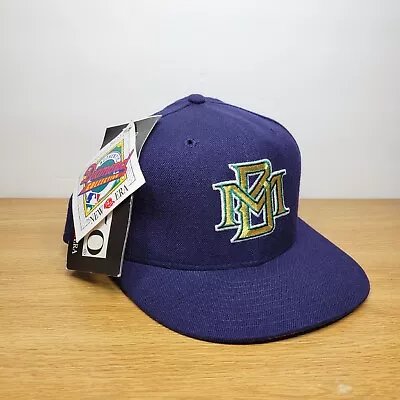 Vintage Milwaukee Brewers New Era Diamond Collection Wool Hat Pro Model 7 3/4 • $49.99