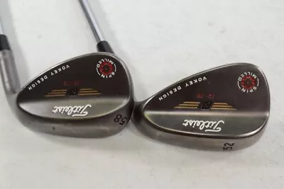 Titleist Vokey Spin Milled 2009 Black Nickel 52* 58* Wedge Set RH Steel #172198 • $229.99