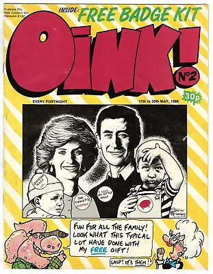 Oink Comic #2 17th May 1986 - Includes Original Frankenswine Poster Combined P&P • £2.75