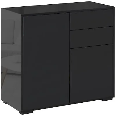 £67.99 • Buy HOMCOM Side Cabinet With 2 Door Cabinet And 2 Drawer For Home Office Black