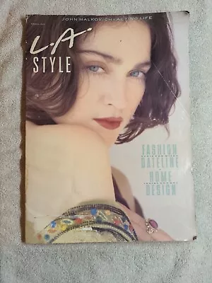 LA Style Magazine March 1989 Madonna John Malkovich Milt Holland • $44.50