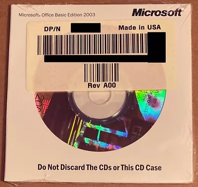 MICROSOFT OFFICE Basic Edition 2003 ~ Dell Install CD + Product Key ~ BRAND NEW • $6.99