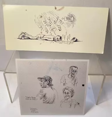 Set Of 2 - R. Crumb  Orig Art Gallery Cards (2001 2007) Drawing Exhibitions • $30