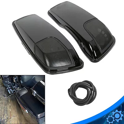 5X7 Vivid Black Saddle Bag Lids Speaker Cutout For Harley CVO Street Glide 14-24 • $45.50