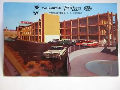 1961 Adv Postcard    Vancouver Travelodge   1304 Howe St Bio Vancouver Cn Logo • $0.99
