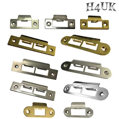 Strike Plate Single / Double Tubular Mortice Latch Brass Polished Chrome Satin • £2.99