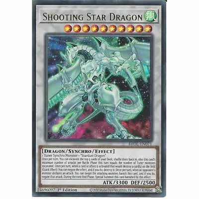 BROL-EN071 Shooting Star Dragon | 1st Edition Ultra Rare YuGiOh Trading Card TCG • £1