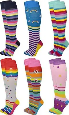 6 Pairs Kids Big Girls Youth Baby Children's Novelty Design Knee High Socks • $15.99