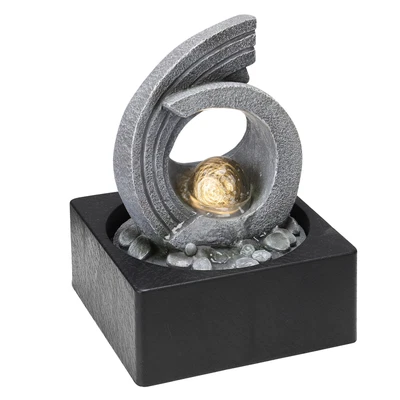 £25.95 • Buy LED Fountain Garden Water Feature Indoor Tabletop Statue W/Lights & Rolling Ball