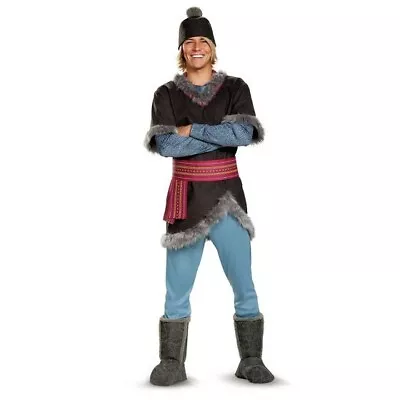 Disney Kristoff Halloween Adult Costume Frozen II Jumpsuit Belt Boot Covers • $54.88