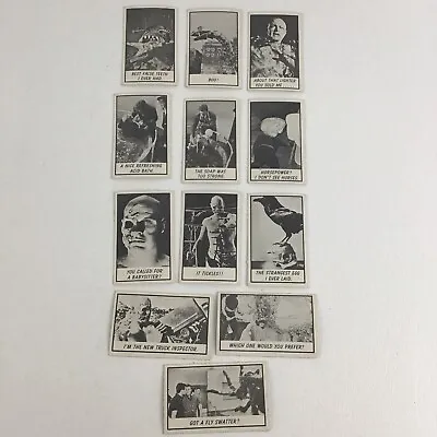 Monster Laffs Midgees Mini Joke Collectible 12 Trading Cards Lot Vintage 1963 • $27.96