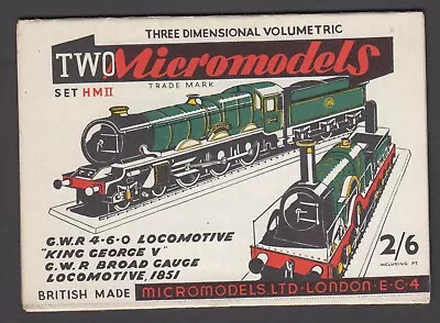 Original Vintage Micromodel Set Sealed  G.W.R 4.6.0 LOCOMOTIVE KING GEORGE V • £4