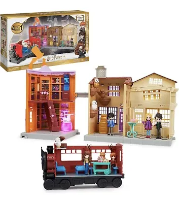 $74.99 • Buy Wizarding World Harry Potter 4in1 Deluxe Diagon Alley/Hogwarts Express Set NEW
