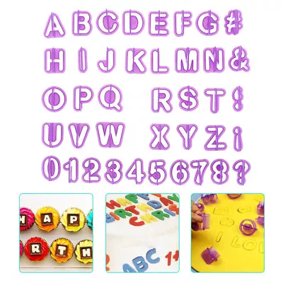 40 Pcs Number Letter Cutters Fondant Sugarcraft Cookie Mould Cake Baking BlJAh • $10.29