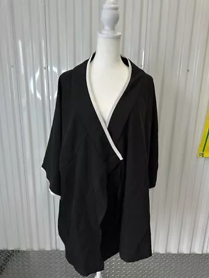 Japanese Black Vintage Short Silk Kimono Black Size See The Picture In The List • $8