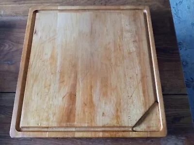 Oak Butcher Block Cutting Board Vintage Farm Estate Find 16 X 16 X 1-1/2  • $49.50