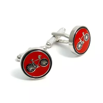 £12.99 • Buy Racing Bike Cycle Cycling Cufflinks In Smart Box Red CK973
