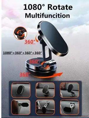 1080 Rotatable Magnetic Car Phone Holder Magnet Smartphone Support GPS A11D7Fx • $12.95