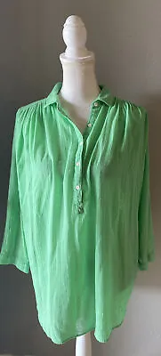 J.Crew Whisper Gauze Green Beach Swim Tunic Cover Up XS • $17.60