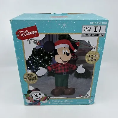 Disney 3.5 Ft Woodland Mickey Holiday Inflatable New In Box • $31.59