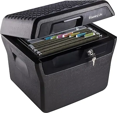 Fireproof And Waterproof Safe Box With Key Lock File Safe With Carrying Handle  • $121.99