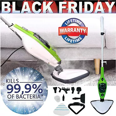 10 In 1 1300W Hot Steam Mop Cleaner Floor Carpet Window Washer Handheld / Pad • £52.48