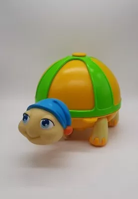 Vintage 1985 Hasbro Glo Worm Friend Turtle Pull Along Rolling Figure Vehicle Toy • $30