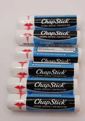 ChapStick Classic Medicated Lip Balm 6 Sticks Exp 12/25 • $16.99