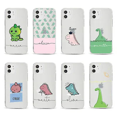 Tirita Personalised Phone Case Shockproof Soft For IPhone 12 8 SE 6 Kawaii Dino • £4.97