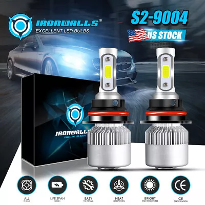 9004 HB1 LED Headlight Kit 2000W 300000LM Conversion Light Bulbs White 6000K HID • $18.76