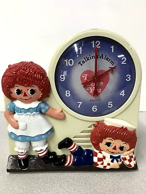 Janex Raggedy Ann & Andy Vintage Talking Alarm Clock • $29
