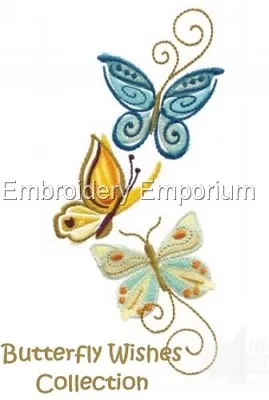 Butterfly Wishes Collection - Machine Embroidery Designs On Cd Or Usb 4x4 & 5x7 • £17.95