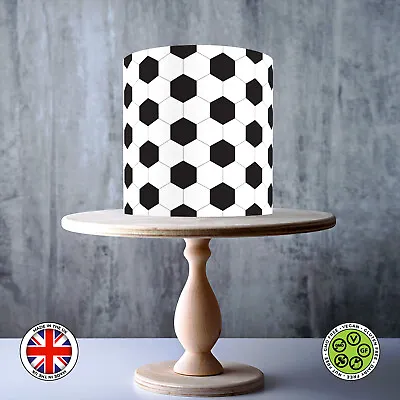 Football Ball Large Seamless Pattern Wrap Around Edible Cake Topper ICING/WAFER • £7.79