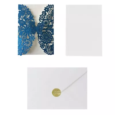 20 Set Butterfly Invitation Cards Lace Wedding Invitations With Envelopes( 3017 • £26.75