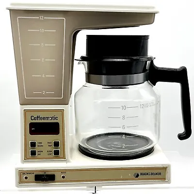 GE Black & Decker Coffee Maker Vintage Coffeematic Digital Brew Starter 12 Cup • $35.41