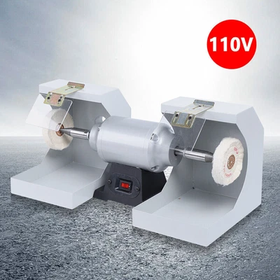 $202 • Buy Dental Lab Polishing Machine Dual Lathe Jewelry Grinder With Vacuum Pipe 550W 