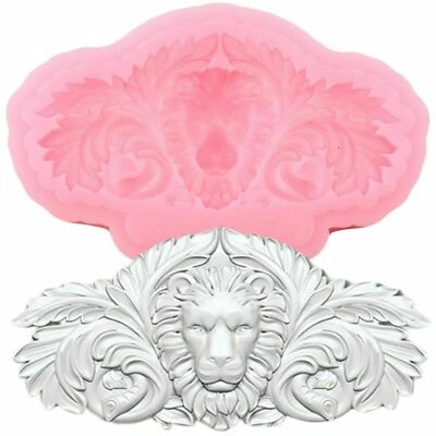 £2.55 • Buy Lion Relief Silicone Fondant Mould Cake Decorating Topper Baking Baroque Mold 3D