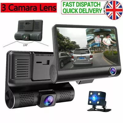 1080P Dual Lens Car Dash Cam Front+Rear Video Recorder Camera With 32GB SD Card • £25.89