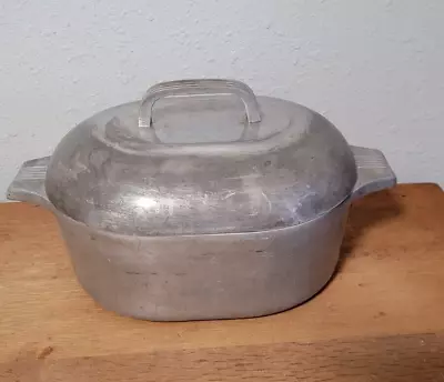 Vintage Wagner Ware Magnalite 4263 Oval Shape Roaster Dutch Oven With Lid • $129