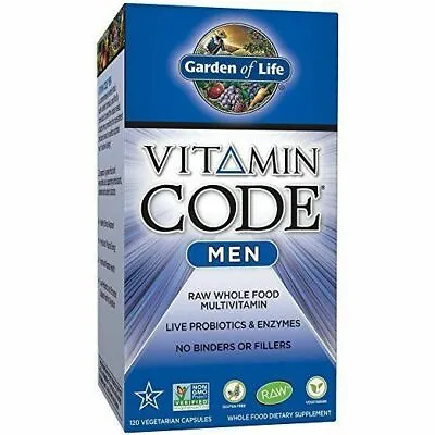 Garden Of Life Vitamin CODE MEN 120 Vegetarian Capsules Exp 02/2025+ #3687 • $27.99