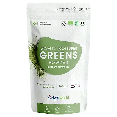 £14.99 • Buy Organic Super Greens Powder 200g Antioxidant & Polyphenols Super Food 40 Serving