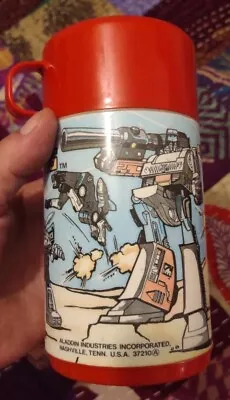 Vintage 1984 The Transformers Aladdin Hasbro Thermos For Lunch Box Optimus Prime • $24.99