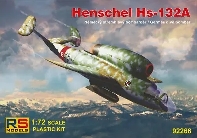 RS Models 1/72 Henschel Hs-132A Plastic Model Kit! • $19.90