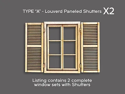 RWD 1/35 European Windows Model Kit  Accessories Qty-2  Louvered Panel Shutters • $12.50
