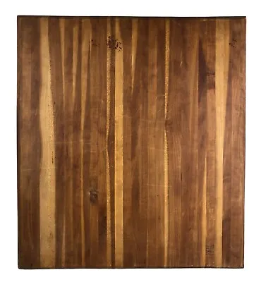 Vintage Large Wood Butcher's Block Beveled Wooden Cutting Board 24 X 22   19 Lb! • $79.99