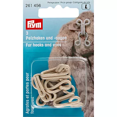£4.65 • Buy Prym Biege Fur Hooks And Eyes - 3 Pieces