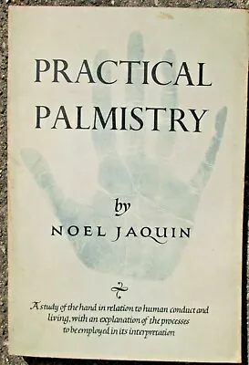 Vintage 1977 Practical Palmistry By Noel Jaquin Printed In India • $19.99