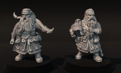 £6.99 • Buy Dwarf Rangers Commanders - 28mm Ideal For LoTR, Warhammer Etc  