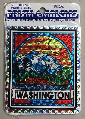 Vintage Washington State Decal Self Adhesne Sticker Travel • $5