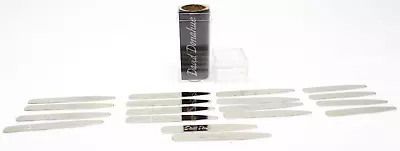 DAVID DONAHUE 18 Piece Plated Brass Shirt Collar Stays In Hard Plastic Case NIP • $23.99